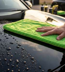 Large Size Twisted Pile Drying Mat Automotive Exterior Maintenance Gear Tool
