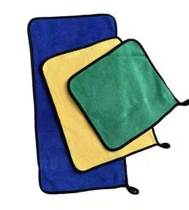 Microfiber Cleaning Towel Dual Layer Car Cleaning Clothes Coral Fleece Washing