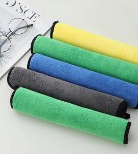 Custom Size Color Embroidery Logo Support OEM ODM Soft Lint Free Coral Fleece