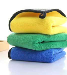 Scratch Proof in Stock Plush Coral Fleece Microfibre Towel for Car Washing