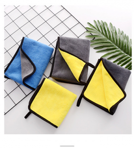 Custom Design OEM Soft Plush Coral Fleece Microfibre Towel for Vehicle Care