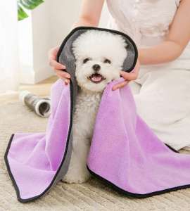 Super Absorbent Lint Free Tear Resistant in Stock Pet Towel for Pet Grooming